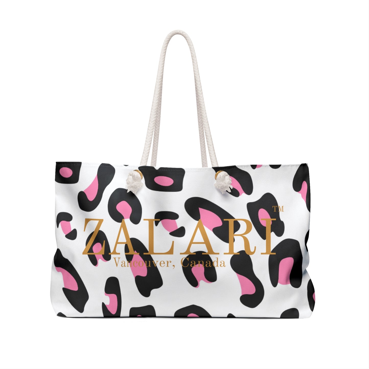 ZALARI  Leopard Print Weekender Bag