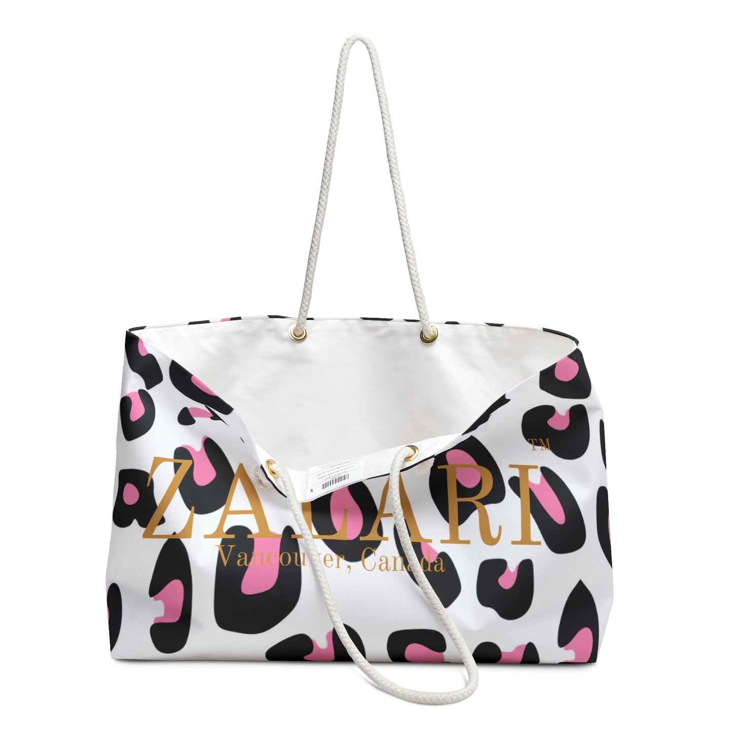 ZALARI  Leopard Print Weekender Bag