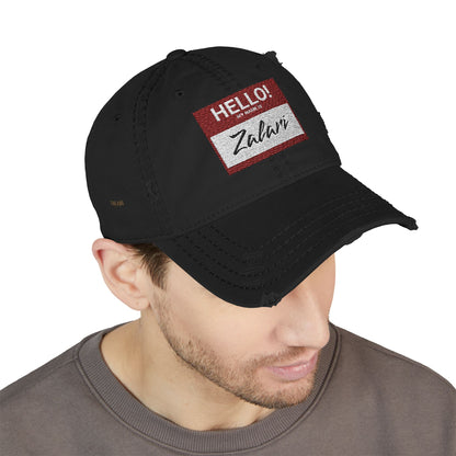HELLO Distressed Dad Hat