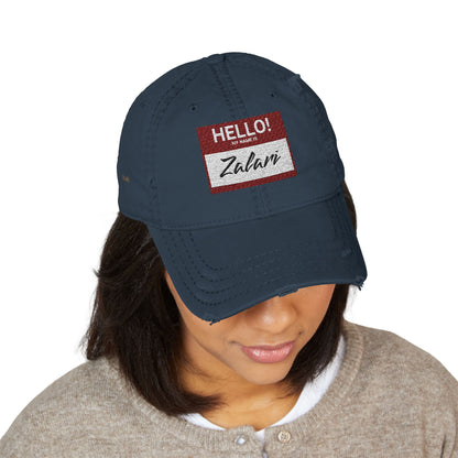 HELLO Distressed Dad Hat