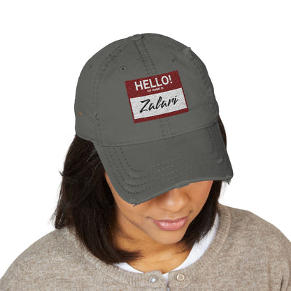 HELLO Distressed Dad Hat