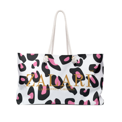 ZALARI  Leopard Print Weekender Bag