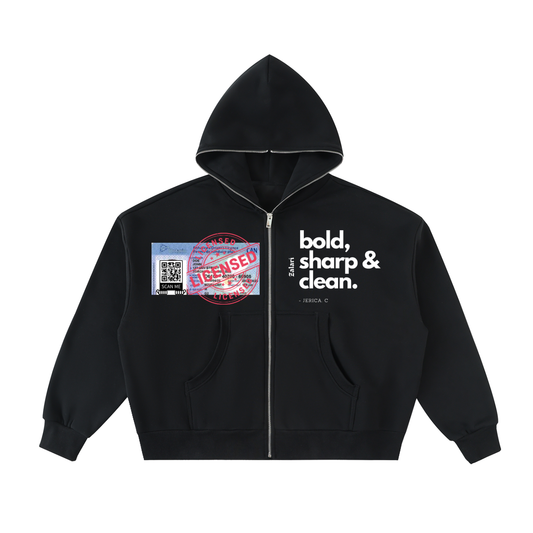 ZALARI X License Full-Zip Boxy Hoodie