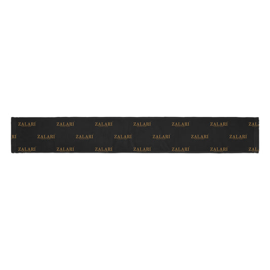 ZALARI Black Logo Scarf