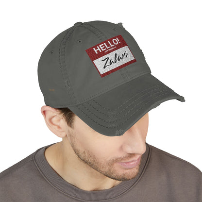 HELLO Distressed Dad Hat