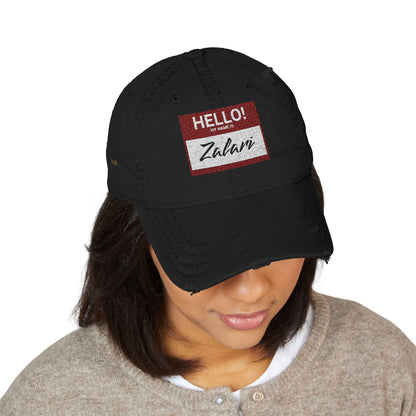 HELLO Distressed Dad Hat
