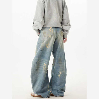 ZALARI Hand-Painted Loose Jeans